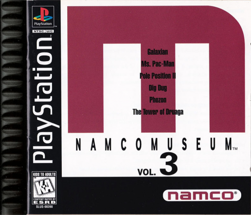 Namco Museum Vol. 3 cover artwork